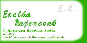 etelka majercsak business card